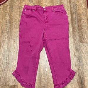 Magenta crop pants